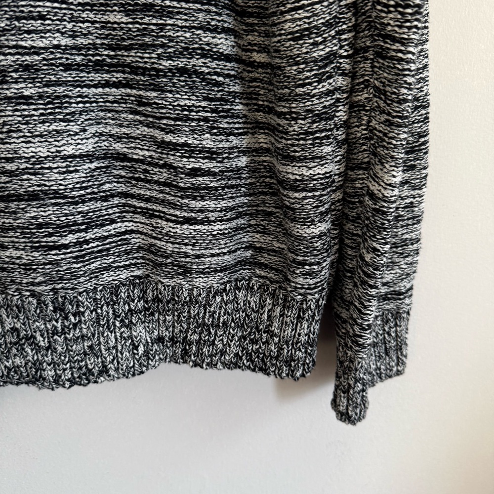Stylish Black Gray Men’s Cotton Blend Knit Sweater Hoodie Pullover Top Size L - Picture 4 of 8